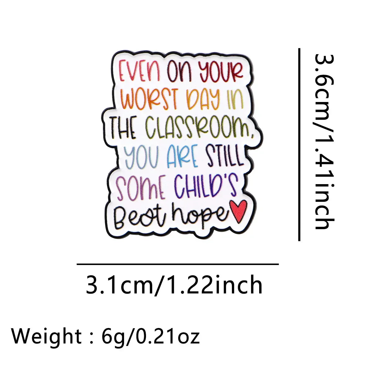 Motivational Teacher Quotes Enamel Pin ’Even on’ Brooches Lapel Pins Badge on Backpack Clothing Accessories Fashion