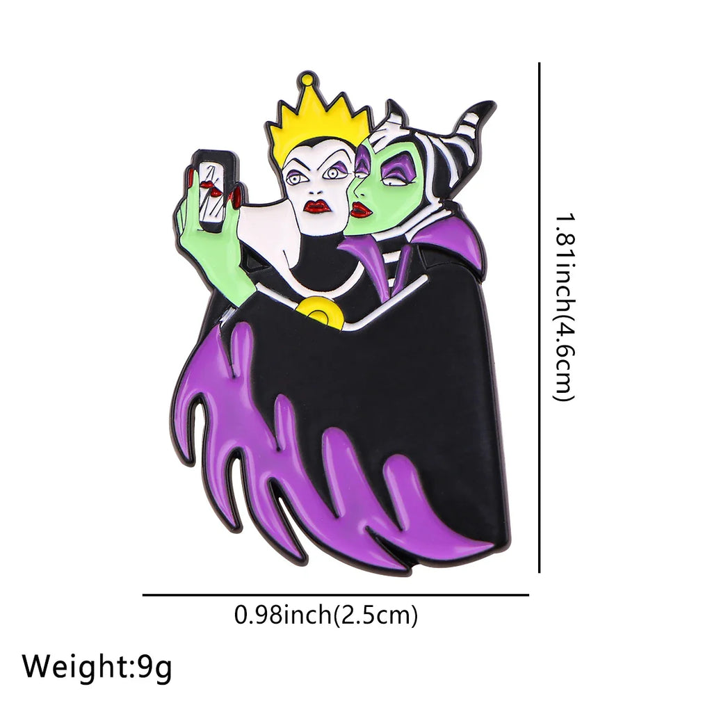 Evil Queen & Maleficent Enamel Pin 1