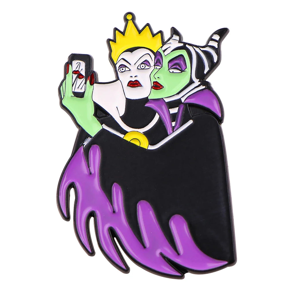 Evil Queen & Maleficent Enamel Pin 1