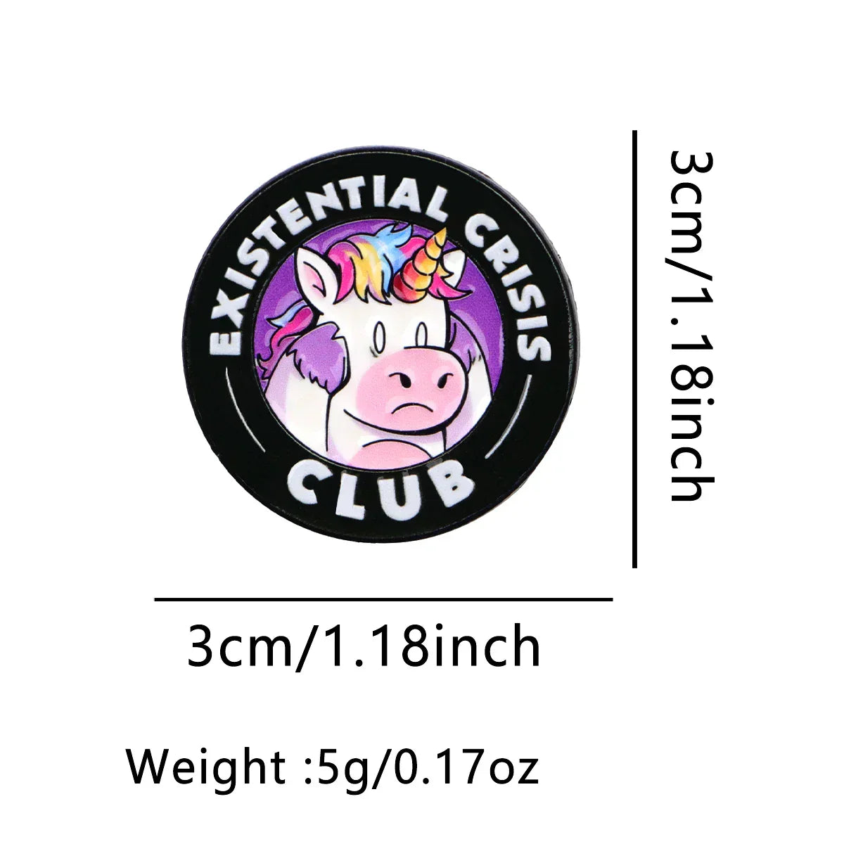 CLUB Enamel Pin Round Brooch Pines Lapel Pins Badge on Backpack Clothing Accessories Fashion Jewelry Friends Gifts - 1