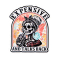 ’EXPENSIVE AND TALKS BACK’ Enamel Pin Skeleton Brooch Pines Lapel Pins Badge Clothing Accessories Fashion Jewelry
