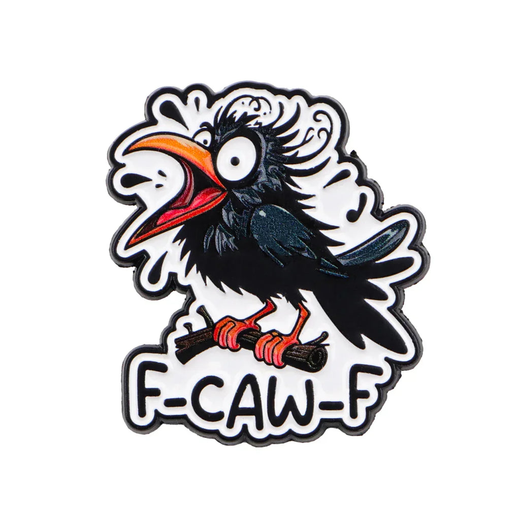 Cute Crow Enamel Pin Cartoon Brooch Pines Lapel Pins Badge on Backpack Clothing Accessories Humorous Jewelry Friends