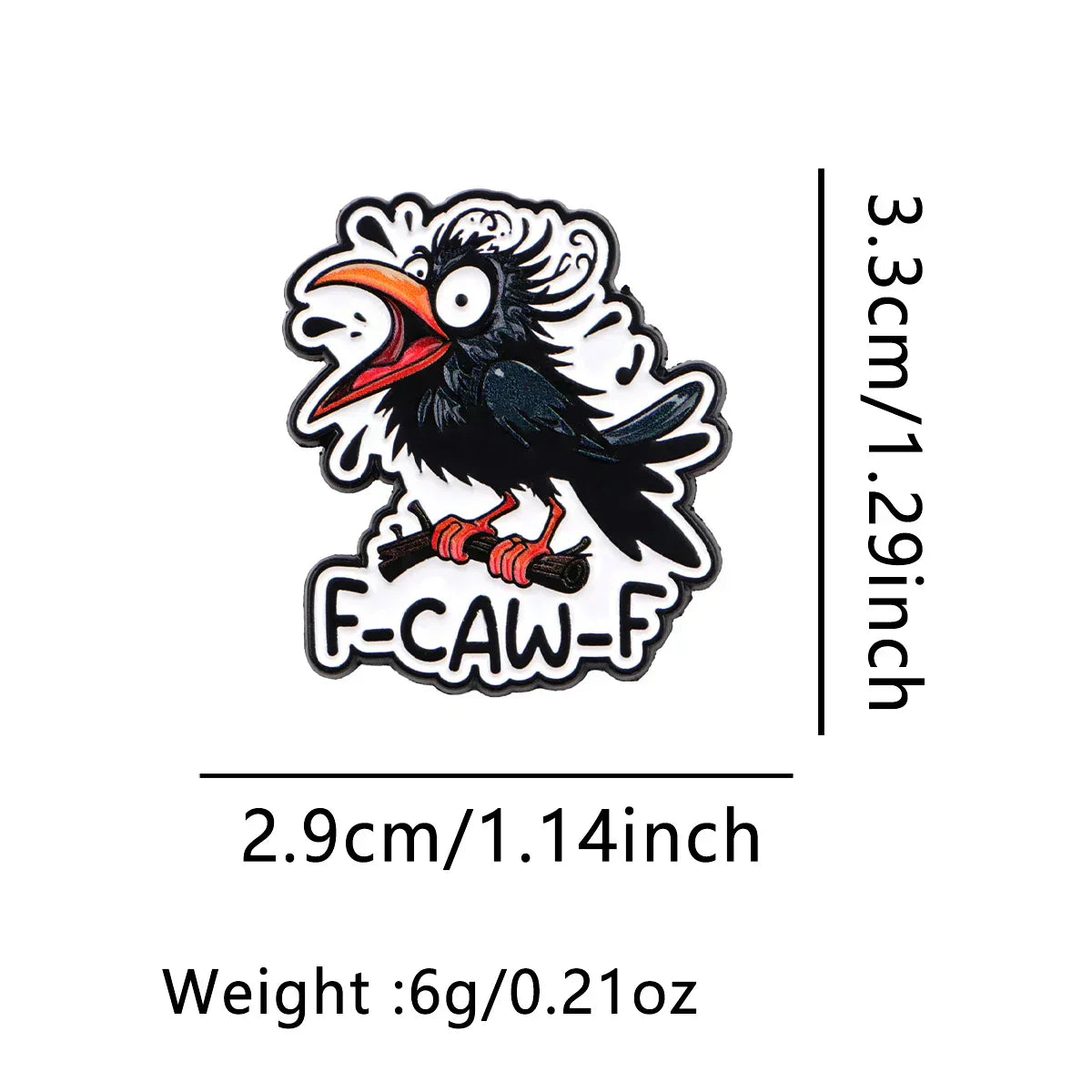 Cute Crow Enamel Pin Cartoon Brooch Pines Lapel Pins Badge on Backpack Clothing Accessories Humorous Jewelry Friends