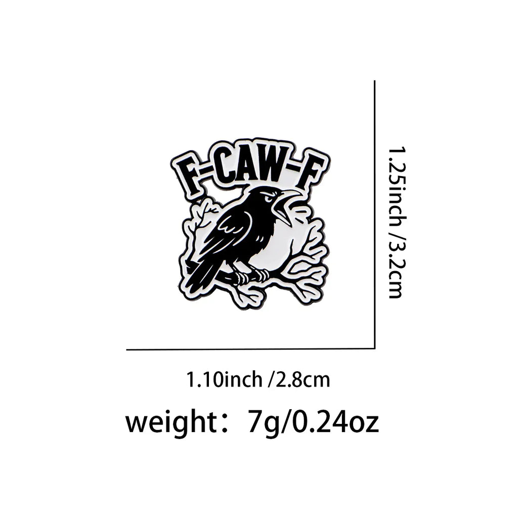 Gothic Crow Enamel Pin Halloween Brooch Pines Lapel Pins Badge on Backpack Clothing Accessories Fashion Jewelry Friends