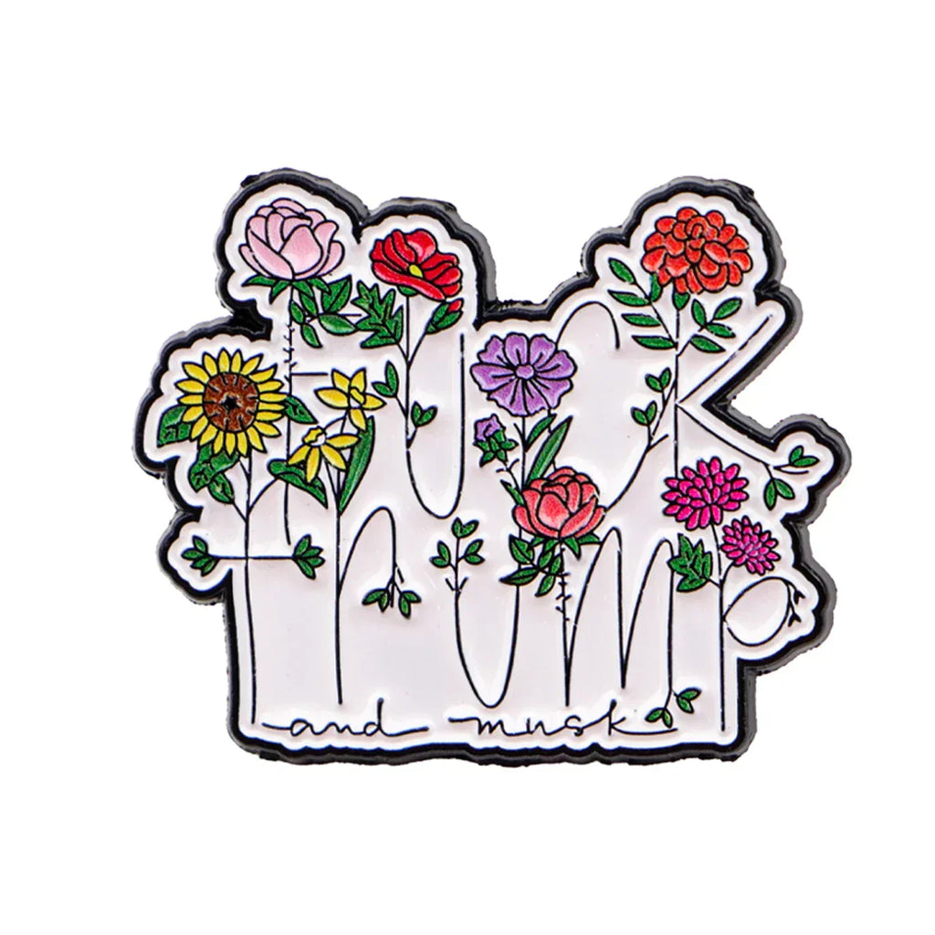 Flowers Enamel Pins and Brooches Badge Lapel Pins for Backpacks Bags Backpack Clothes Decoration Fashion Jewelry