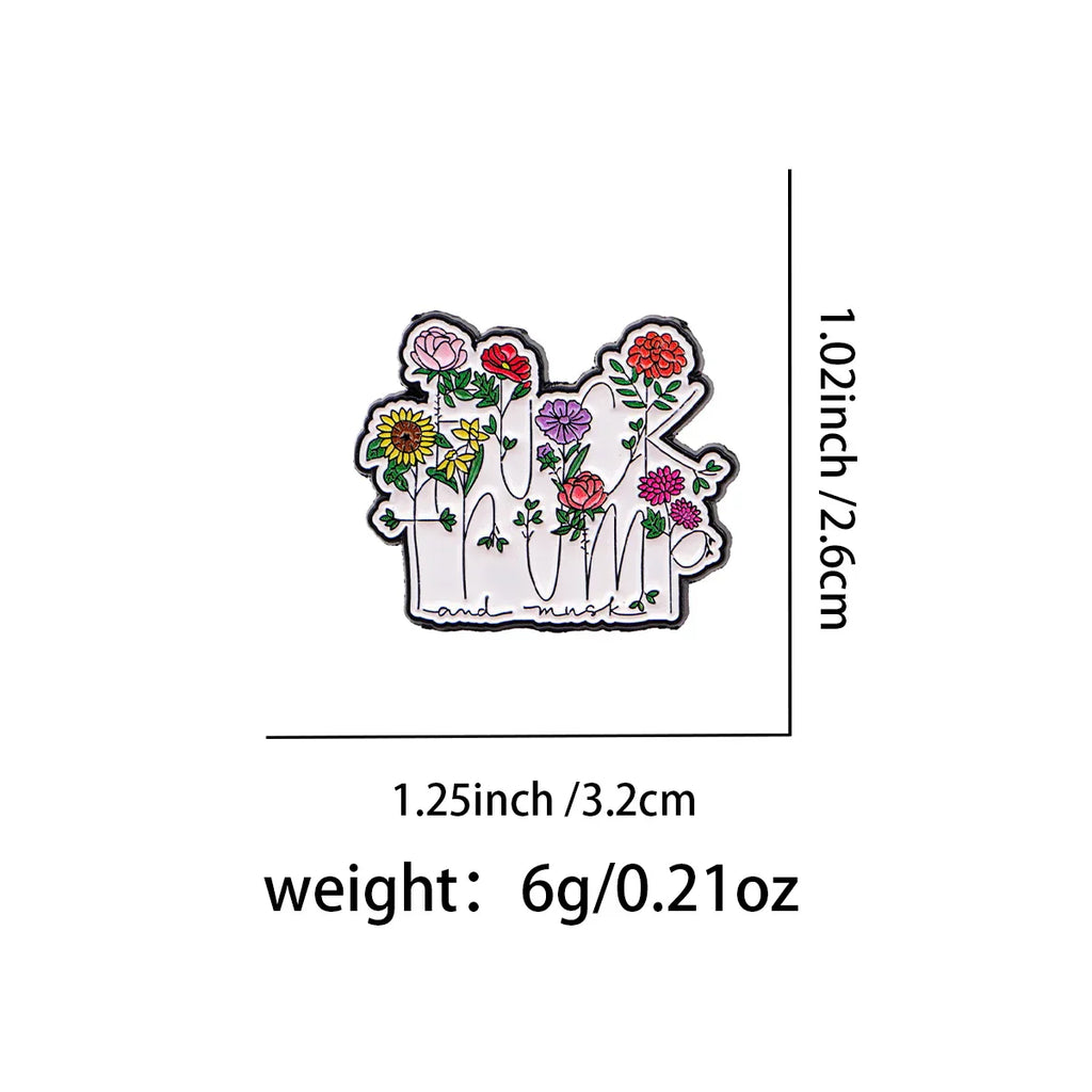 Flowers Enamel Pins and Brooches Badge Lapel Pins for Backpacks Bags Backpack Clothes Decoration Fashion Jewelry