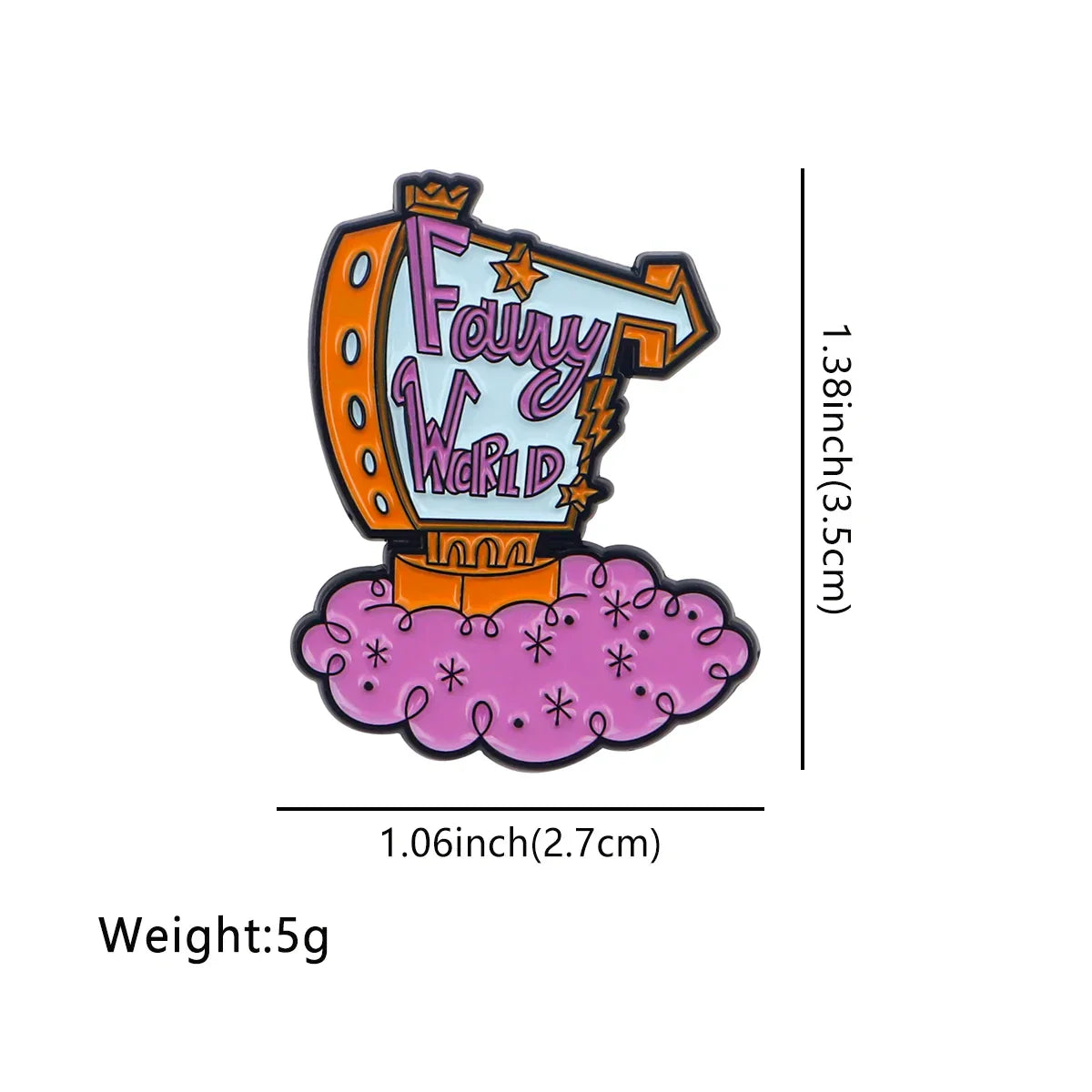 Fairy World Fairly Odd Parents Enamel Pin 1