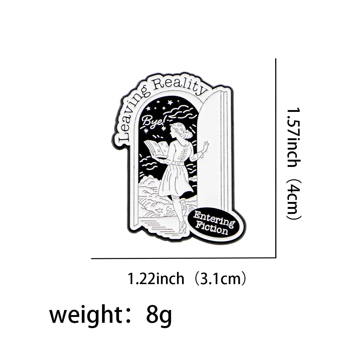 Fiction Book Enamel Pin 1