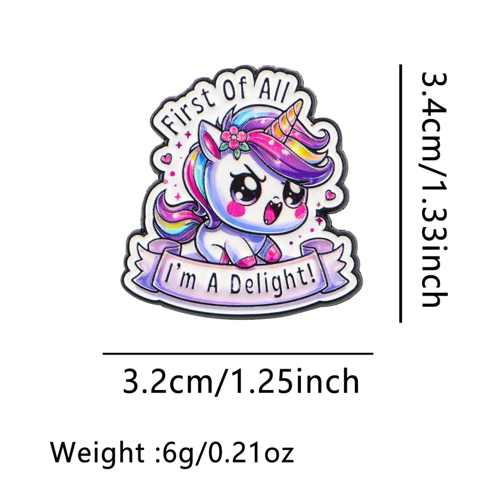 Kawaii Enamel Pin Rainbow Quote Brooch Pines Lapel Pins Badge on Backpack Clothing Accessories Funny Jewelry Friends