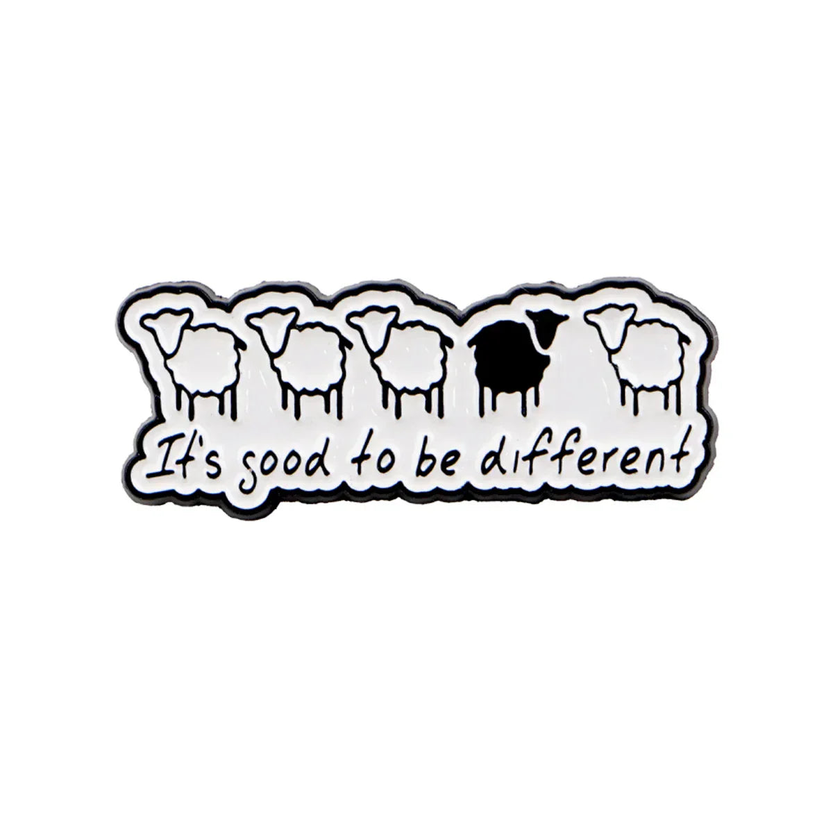 Five Sheep Combine ’It’S Good to Be Different’ Enamel Pin Lapel Pins Brooches for Women Funny Jewelry Accessories