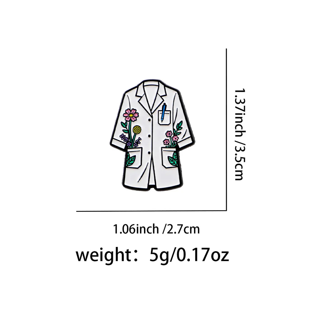 Doctor’s Coat Enamel Pin Nurse Brooch Pines Lapel Pins Badge on Backpack Clothing Accessories Medical Jewelry Friends