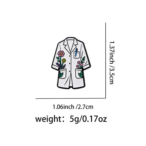 Doctor’s Coat Enamel Pin Nurse Brooch Pines Lapel Pins Badge on Backpack Clothing Accessories Medical Jewelry Friends