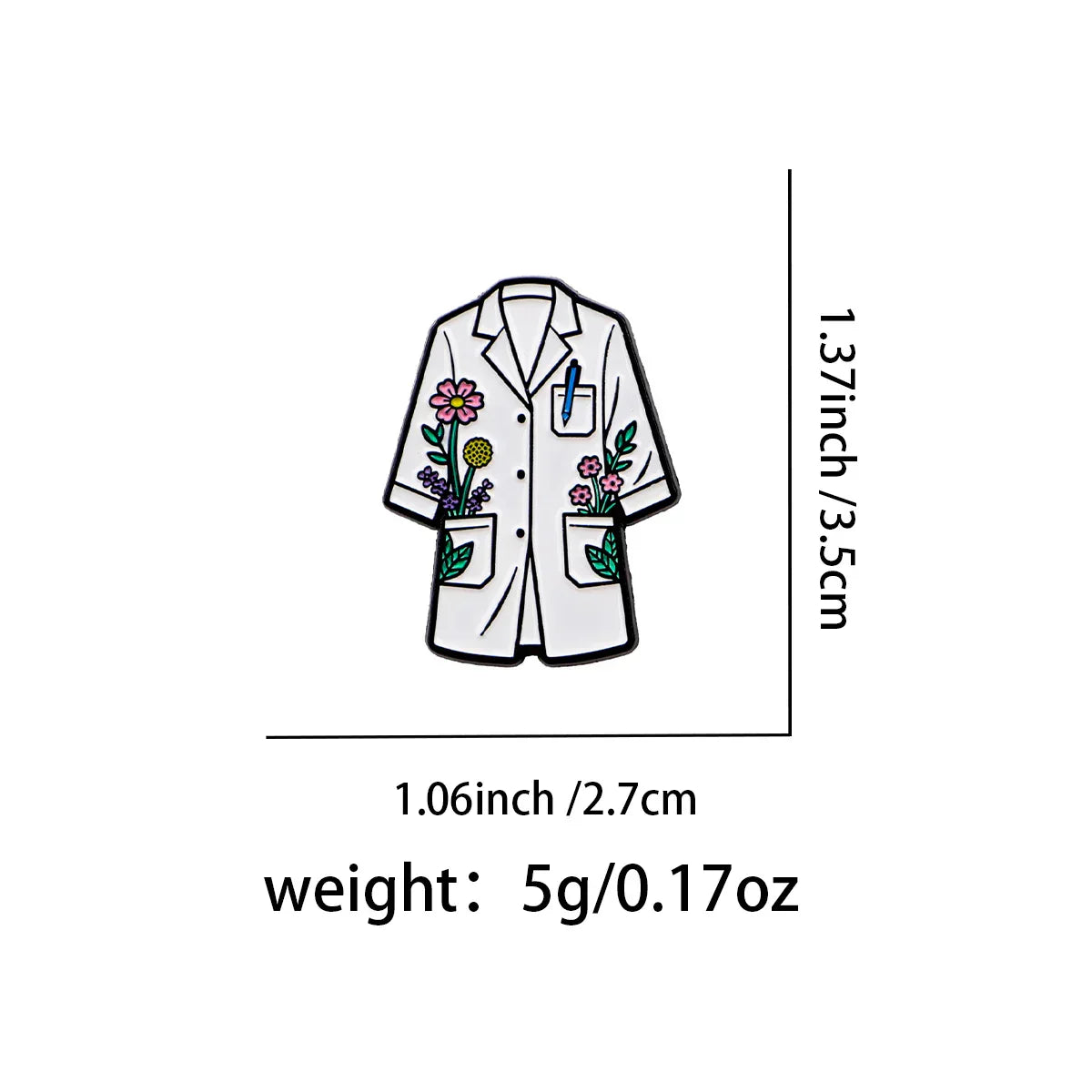 Doctor’s Coat Enamel Pin Nurse Brooch Pines Lapel Pins Badge on Backpack Clothing Accessories Medical Jewelry Friends