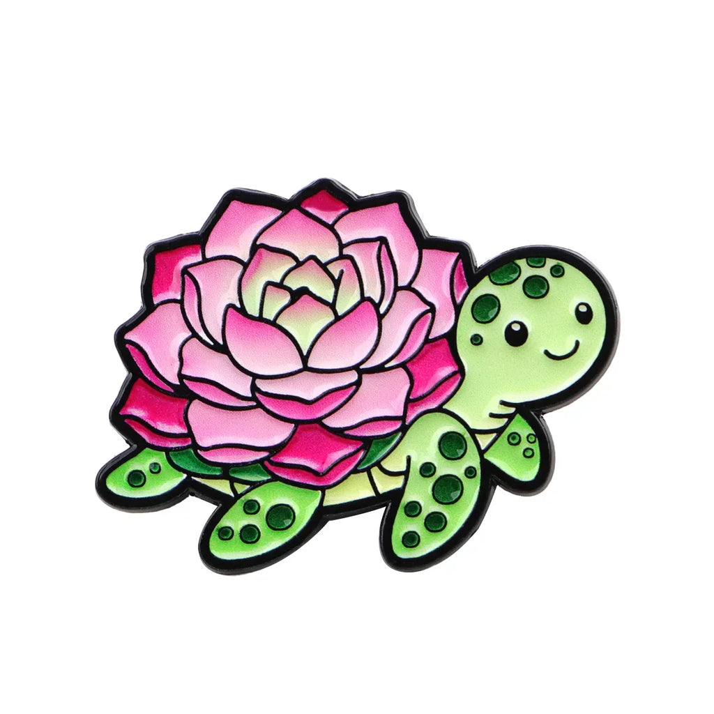 Plant Enamel Pin Cute Whale Brooch Pines Lapel Pins Badge on Backpack Clothing Accessories Animal Jewelry Friends Gifts