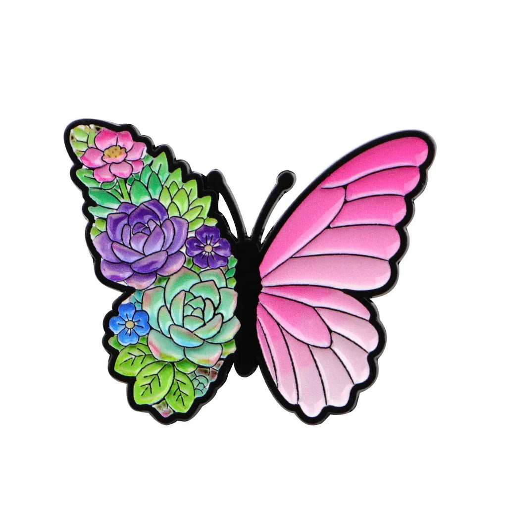 Plant Enamel Pin Cute Whale Brooch Pines Lapel Pins Badge on Backpack Clothing Accessories Animal Jewelry Friends Gifts