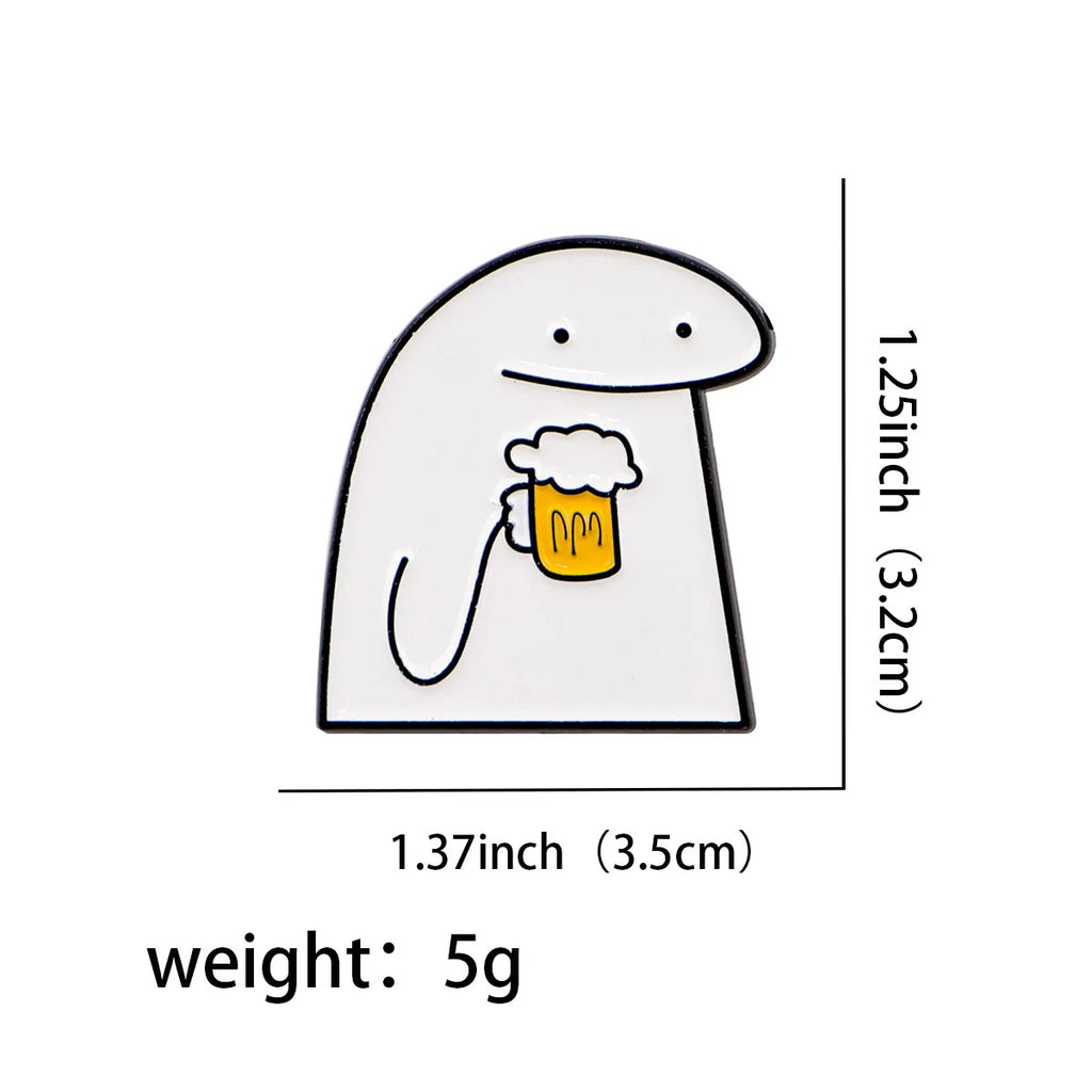 Flork of Crows Beer Enamel Pin 1