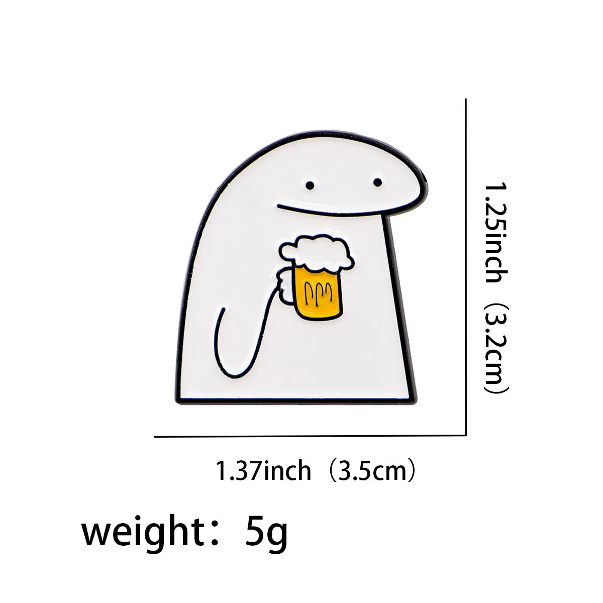 Flork of Crows Beer Enamel Pin 1