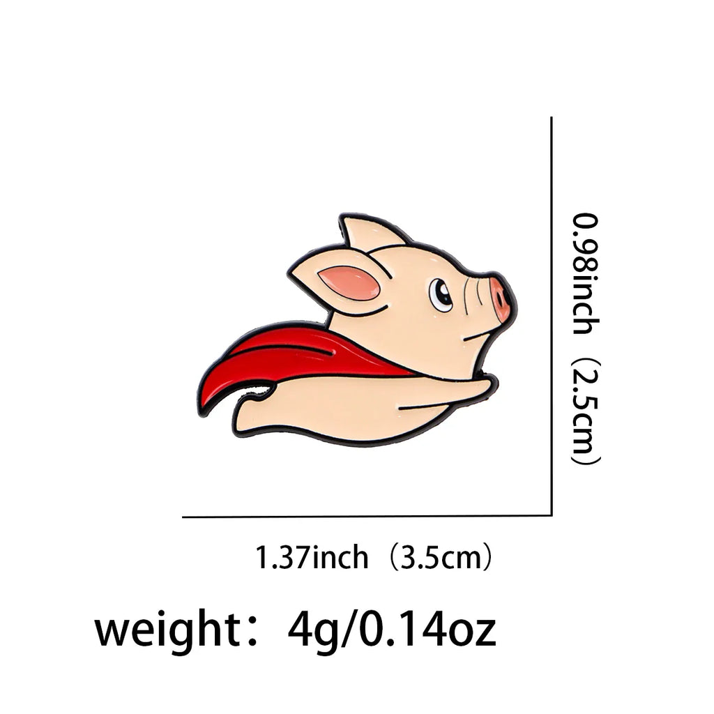 Flying Pig Enamel Pin 1