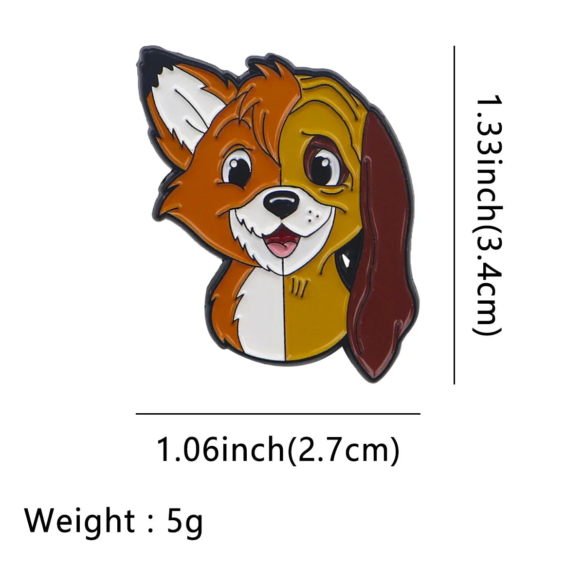 Fox and The Hound Enamel Pin 1