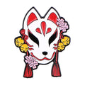 Fox Kitsune Mask Enamel Pin 1