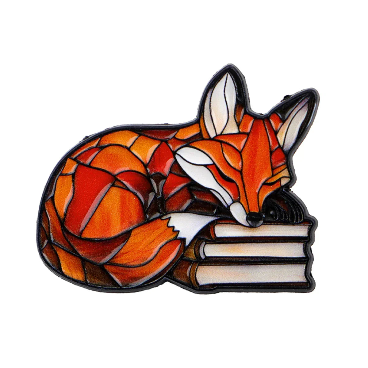 Cute Fox Enamel Pin Book Brooches Lapel Pins Cartoon Badge on Backpack Clothing Accessories Animal Jewelry Friends