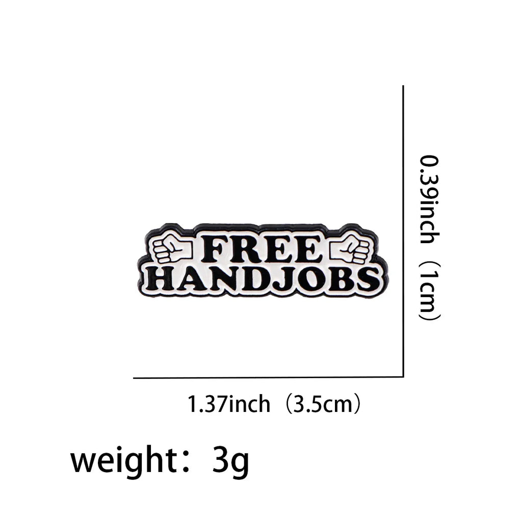 Free Handjobs Enamel Pin 1