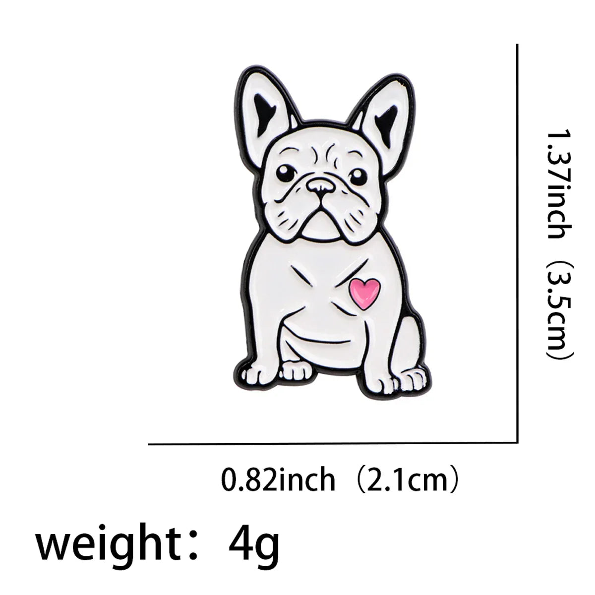 French Bulldog Lover Enamel Pin 1
