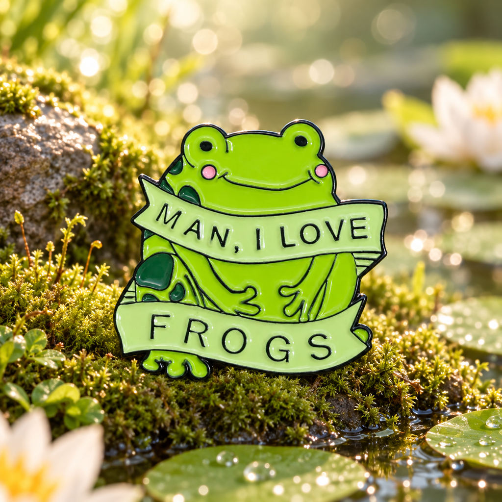 Frog Pin — styled product photo
