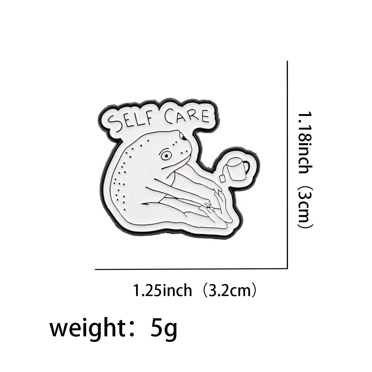 Frog Self Care Enamel Pin 1