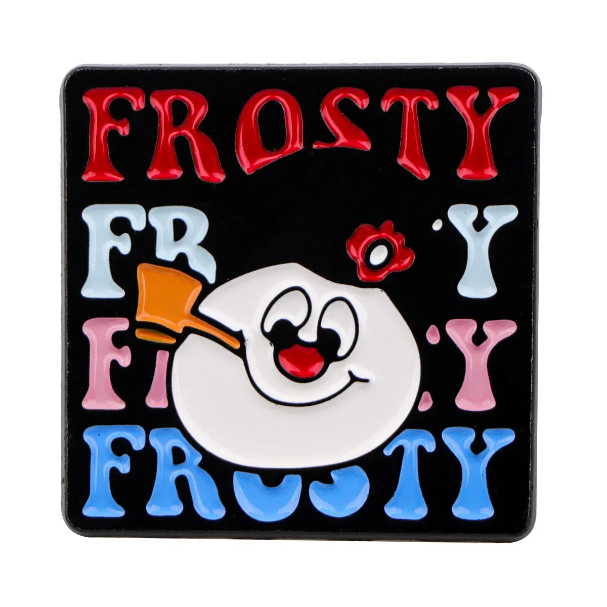 Frosty Snowman Enamel Pin 1
