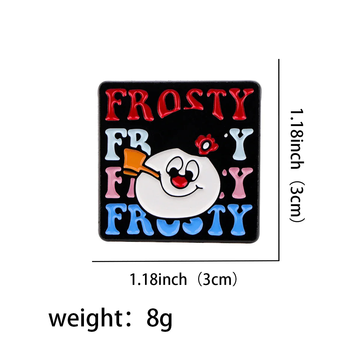 Frosty Snowman Enamel Pin 1