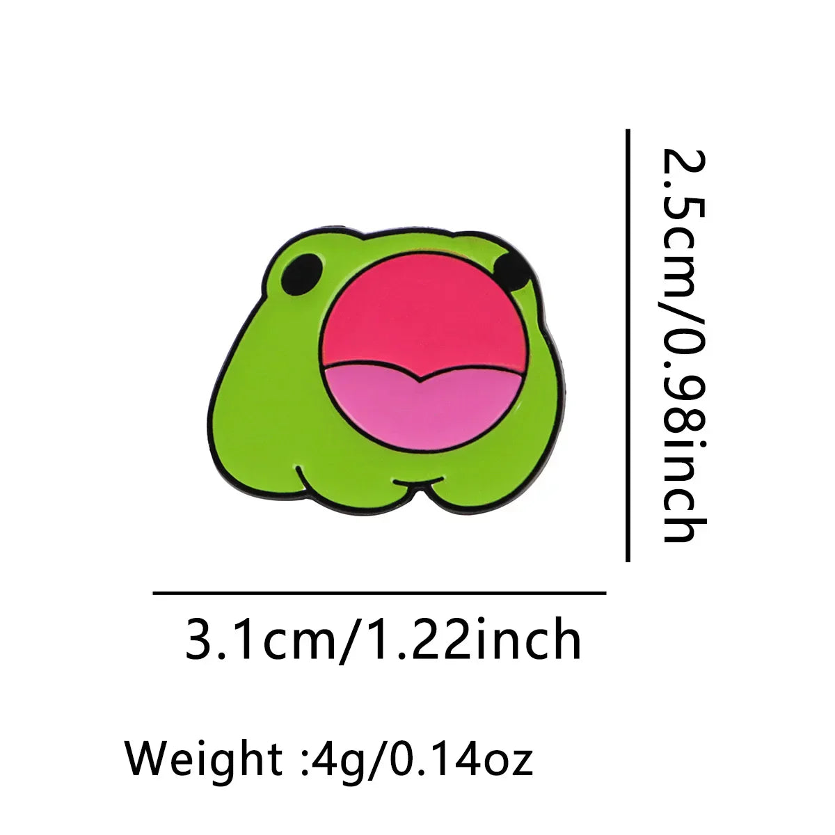 Funny Frog Enamel Pin Lapel Pins for Backpacks Cartoon Animal Brooches for Women Fashion Jewelry Accessories Friends