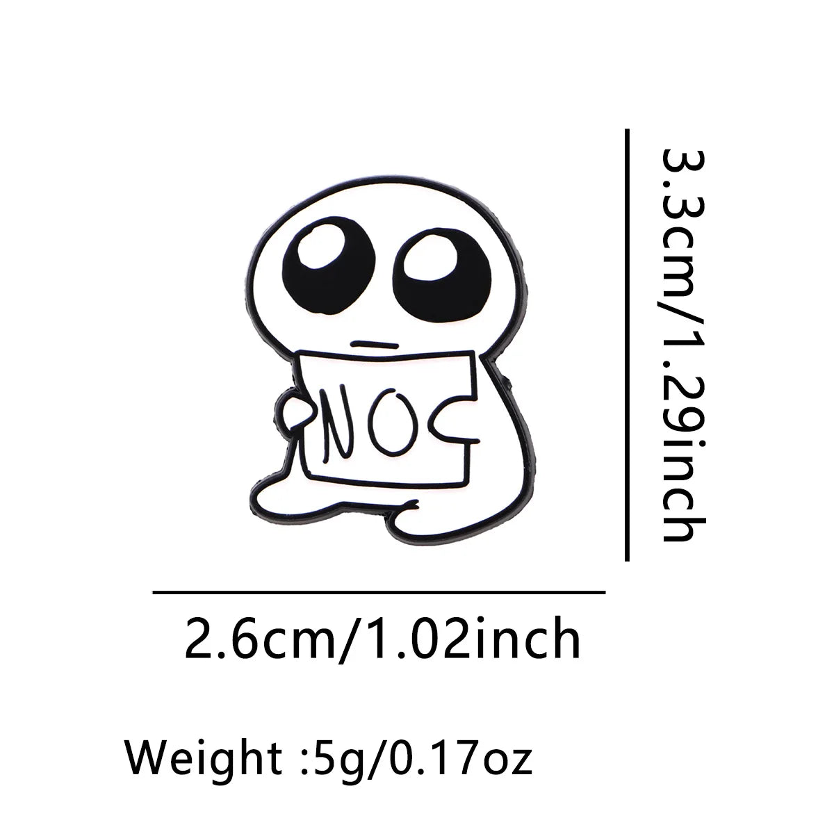 Funny NO Figure Enamel Pin Lapel Pins for Backpacks Autism Brooches for Women Fashion Jewelry Accessories Friends Gift