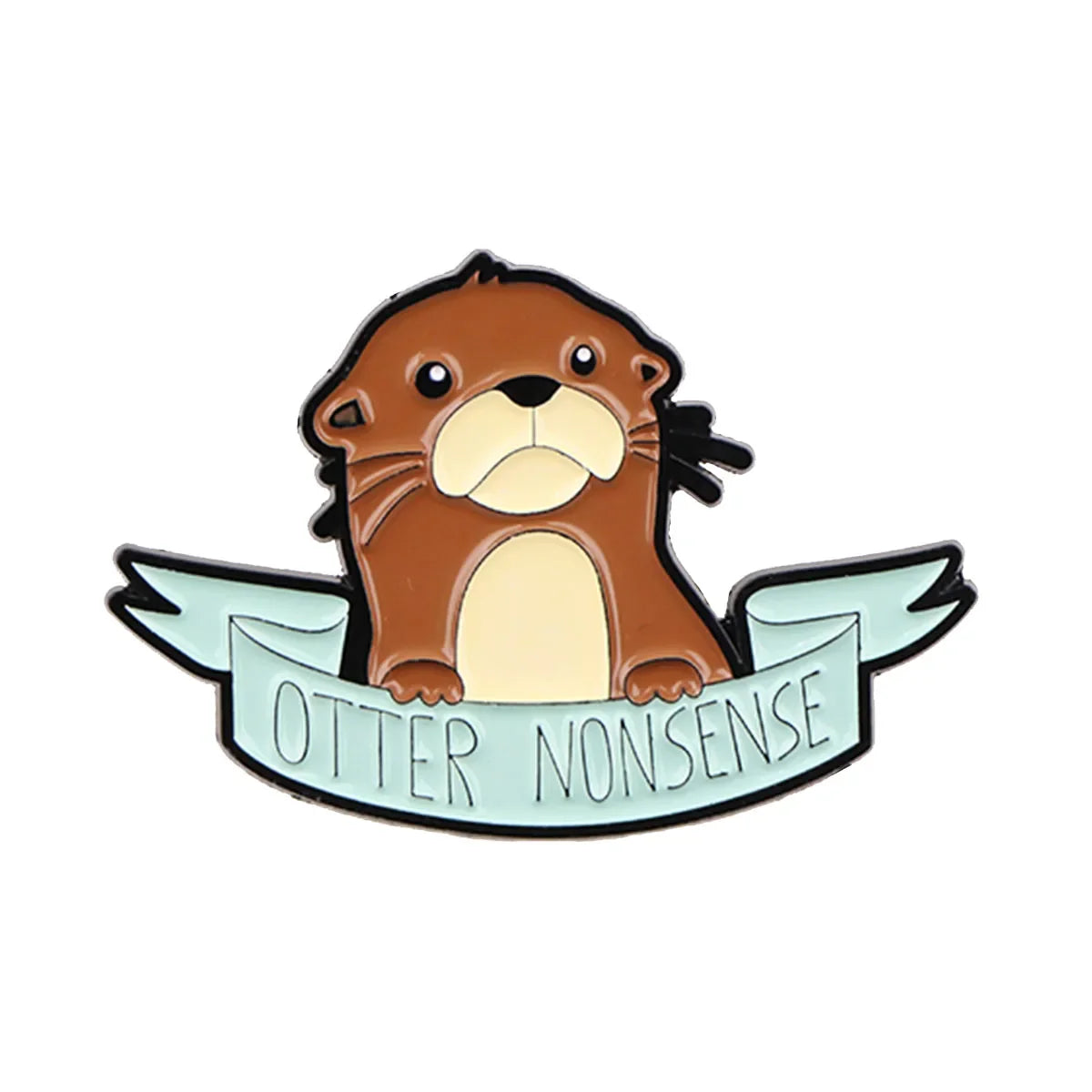 Funny Otter Nonsense Enamel Pin 1