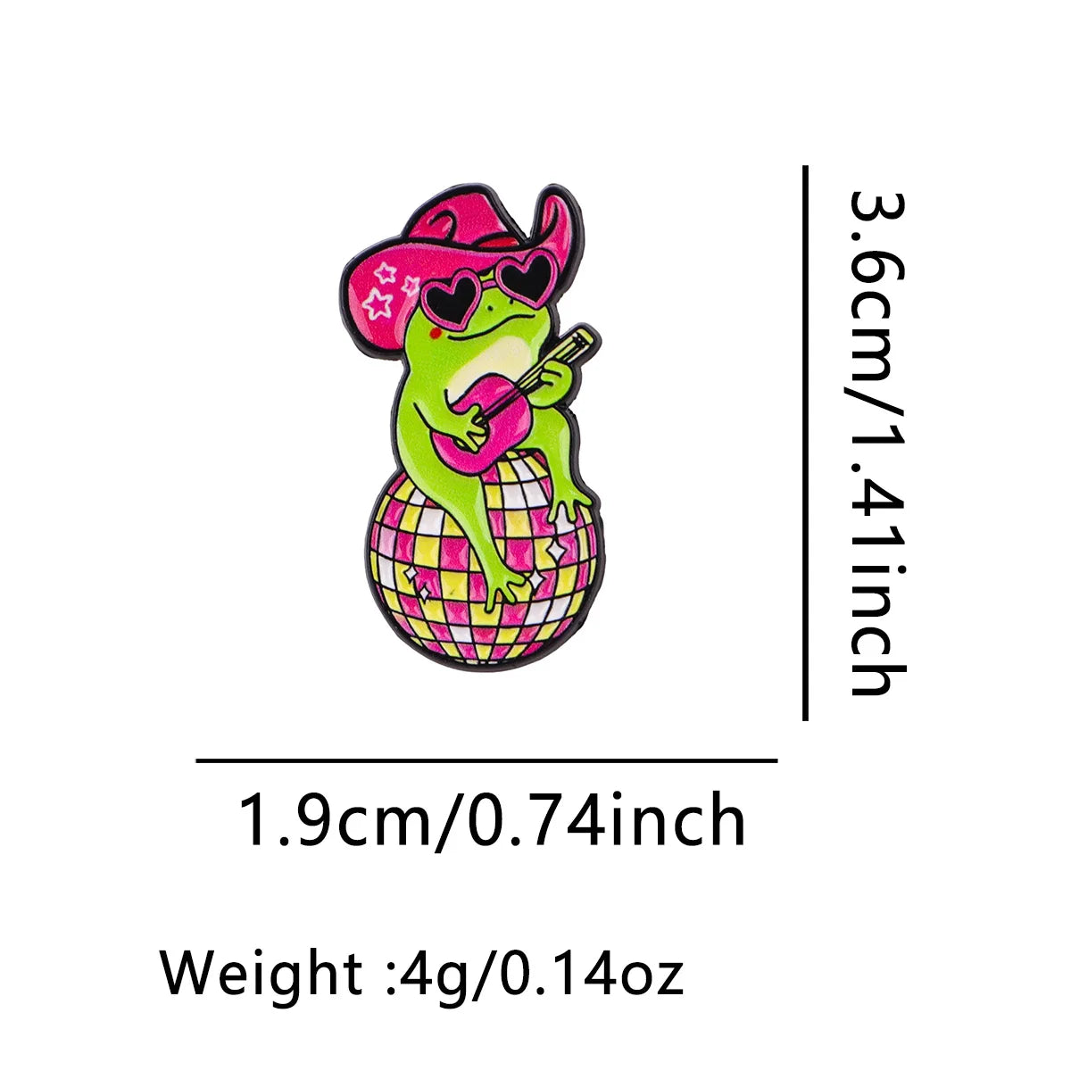 Funny Singer Frog Enamel Pin Cute Brooch Pines Lapel Pins Badge on Backpack Clothing Accessories Animal Jewelry Friends