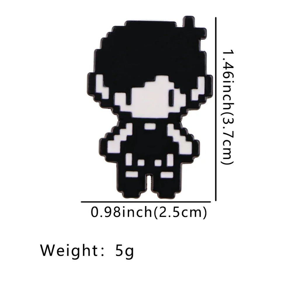 Game Pixel Couple Enamel Pin