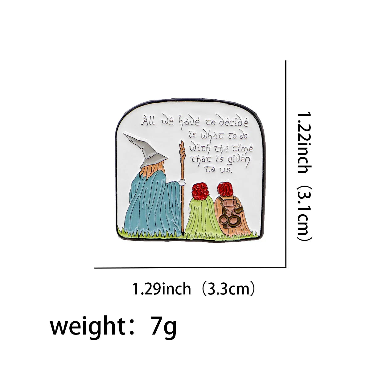 Gandalf Frodo and Sam Enamel Pin 1