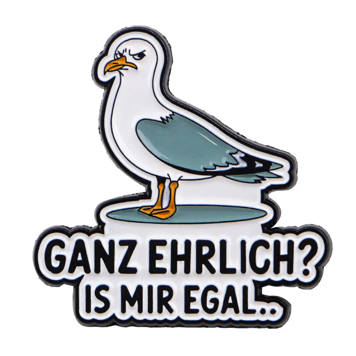 Humorous Seagull Enamel Pin Cute Cartoon Brooch Pines Lapel Pins Badge on Backpack Clothing Accessories Funny Jewelry