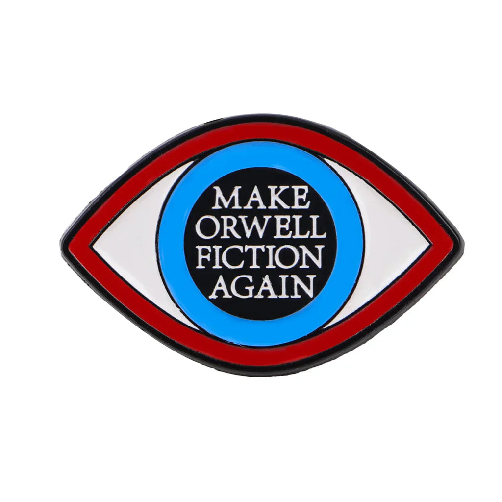 1984 Book Enamel Pin Lapel Pins for Backpacks Eye Quote Brooches for Women Fashion Jewelry Accessories Friends Gift - 1