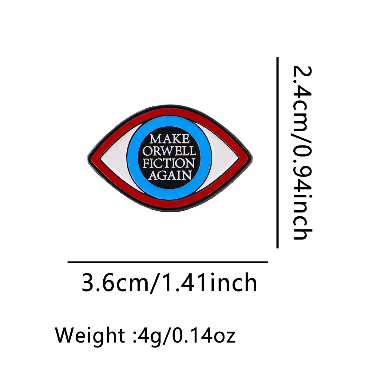 1984 Book Enamel Pin Lapel Pins for Backpacks Eye Quote Brooches for Women Fashion Jewelry Accessories Friends Gift - 1