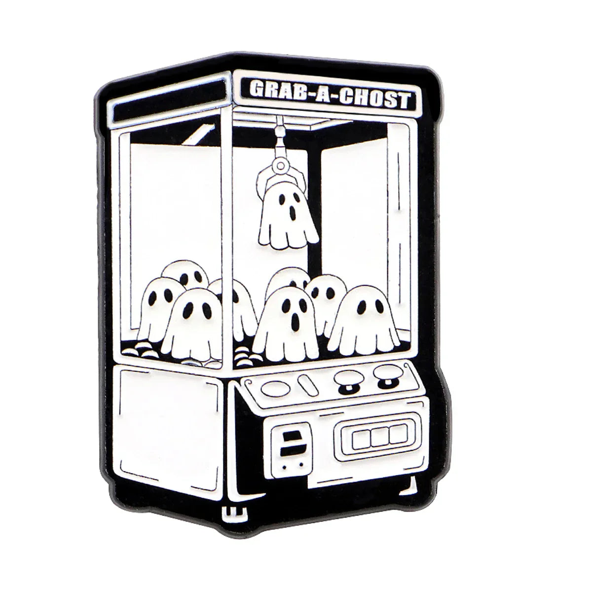 Ghost Claw Machine Enamel Pin 1