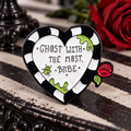 Ghost With The Most Babe Pin on a themed spooky background