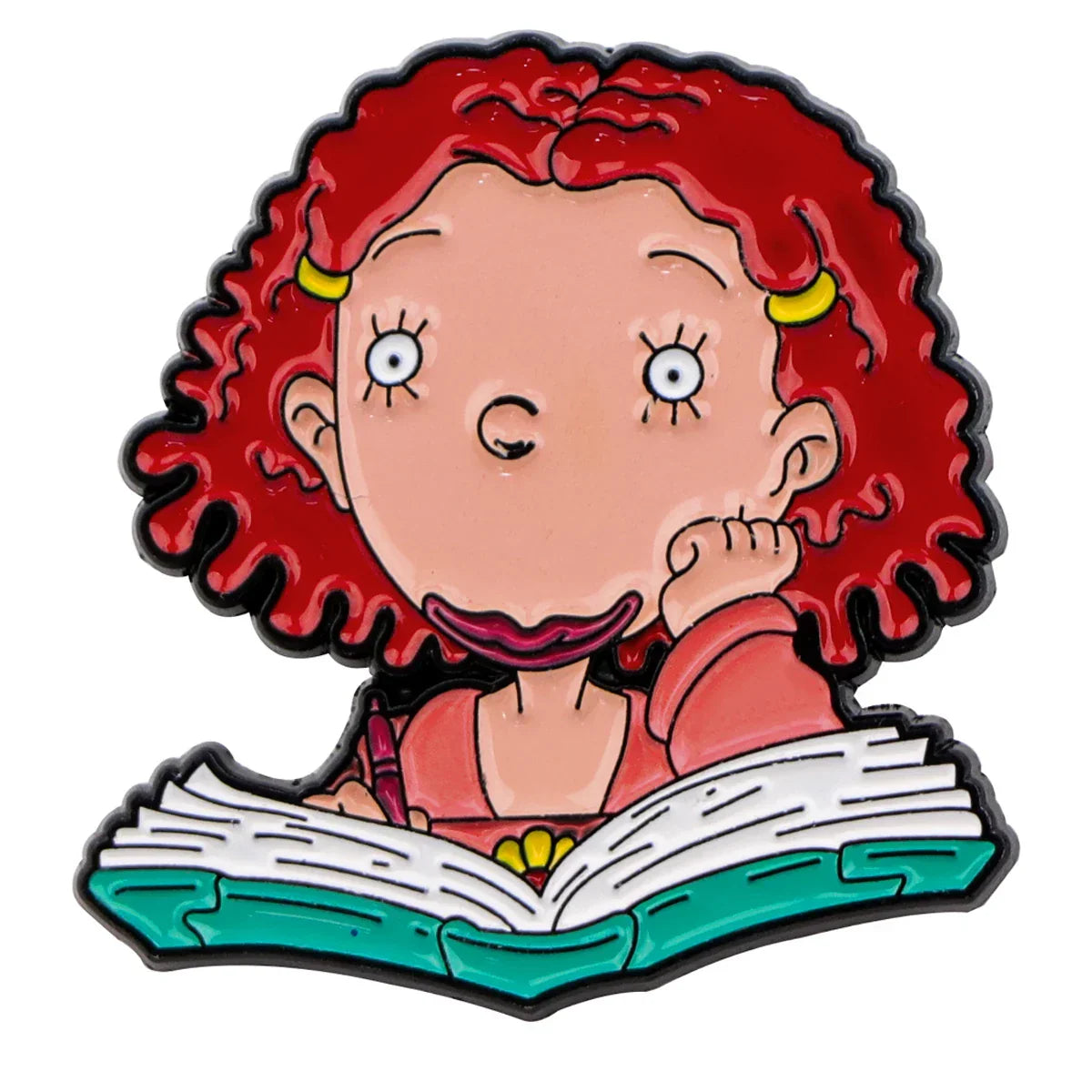 Ginger Foutley Reading Book Enamel Pin 1