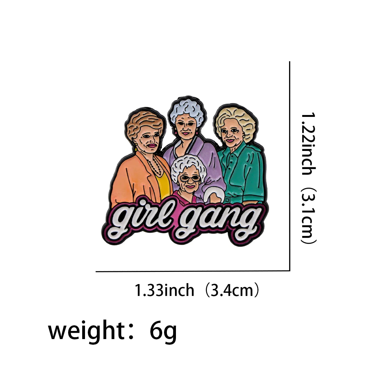 Girl Gang Enamel Pin 1 / MULTI