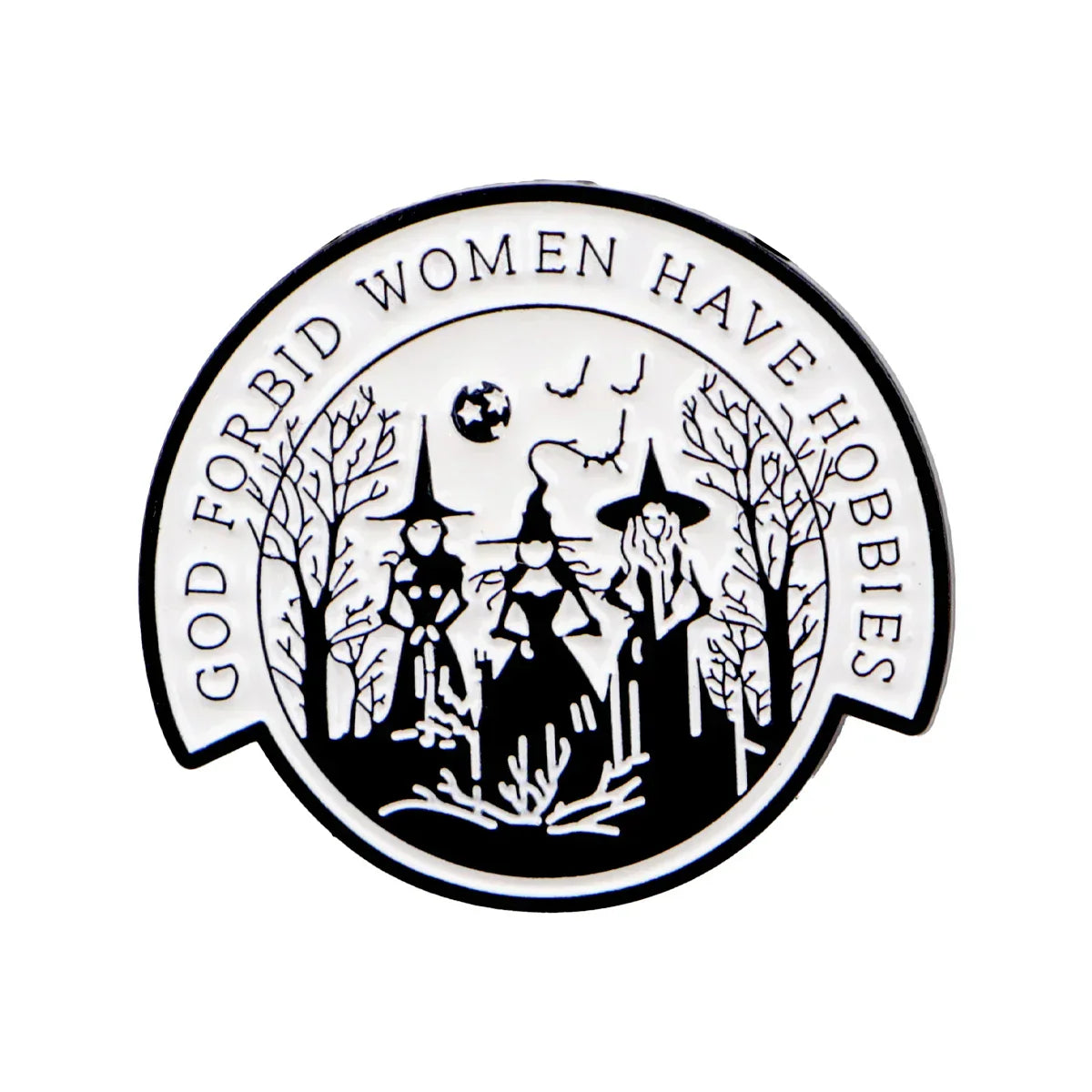 Retro Witch Enamel Pin Feminist Quote Brooch Pines Lapel Pins Badge Clothing Accessories Halloween Jewelry Friends