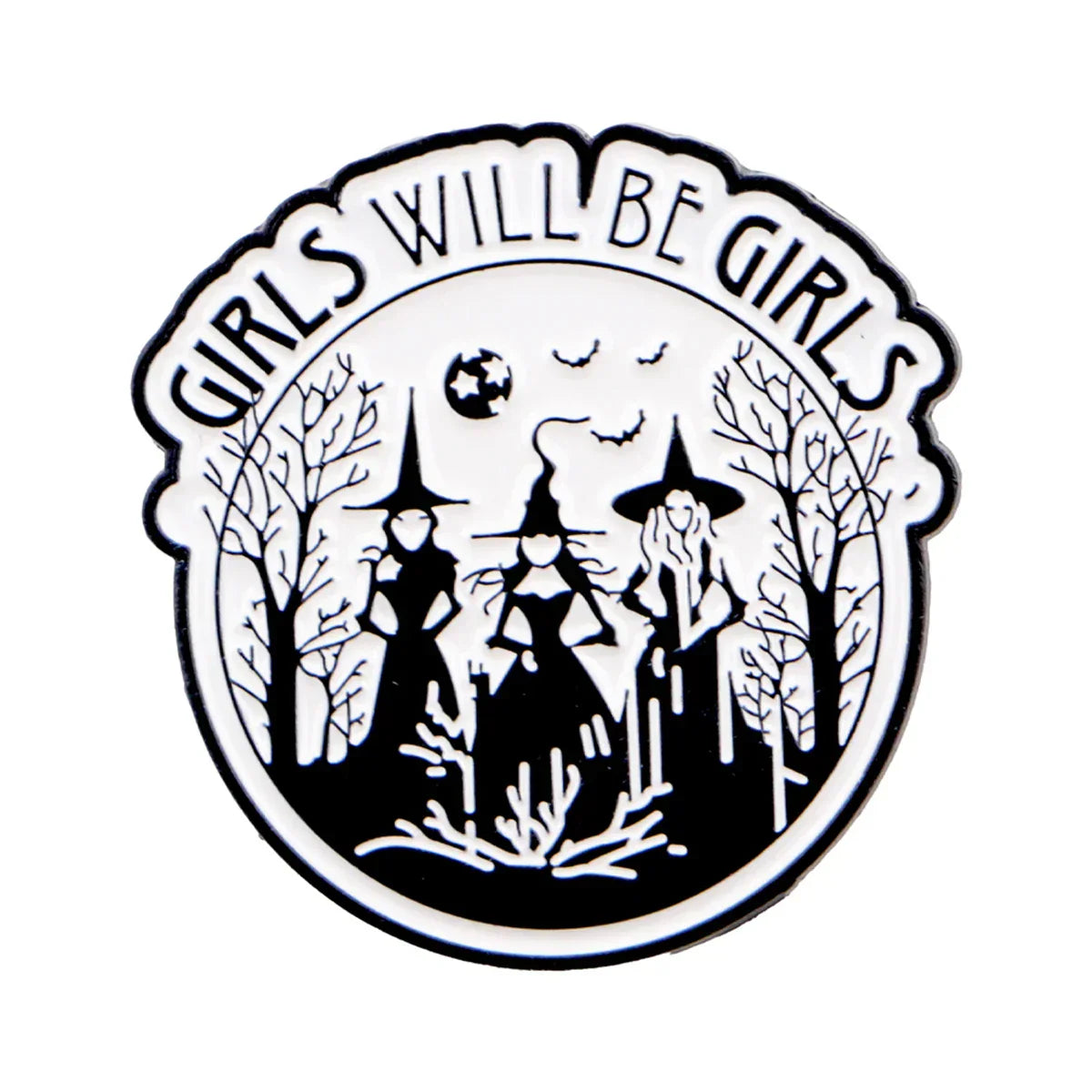 Retro Witch Enamel Pin Feminist Quote Brooch Pines Lapel Pins Badge Clothing Accessories Halloween Jewelry Friends