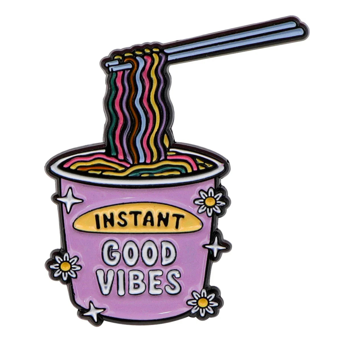 Good Vibes Instant Noodle Enamel Pin 1