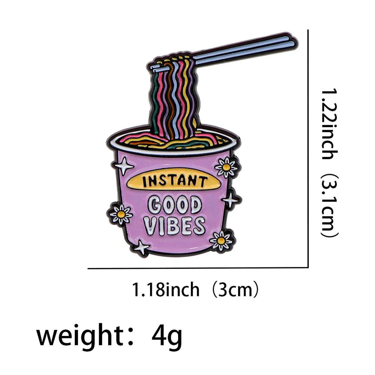 Good Vibes Instant Noodle Enamel Pin 1