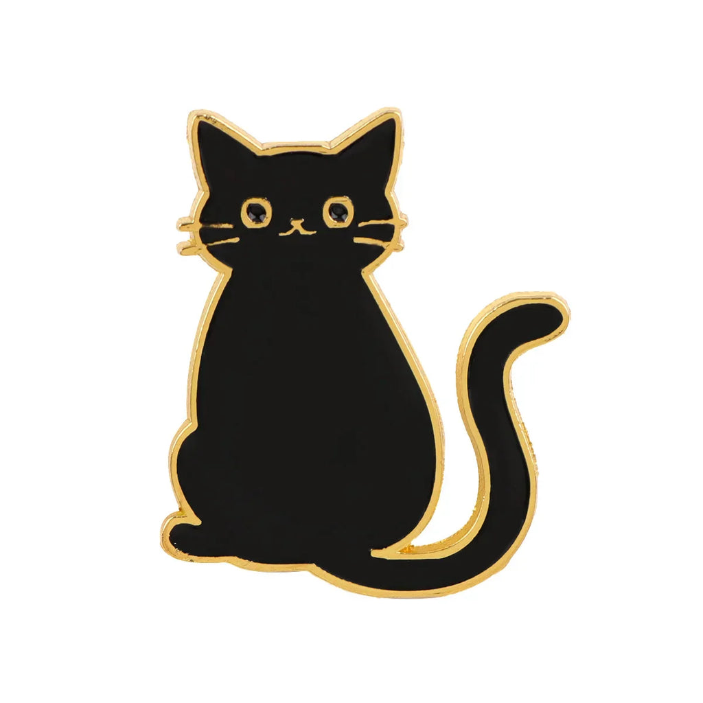 Cute Cat Enamel Pins Cartoon Brooches Badge Lapel Pins for Backpacks Bags Backpack Clothes Decoration Animal Jewelry