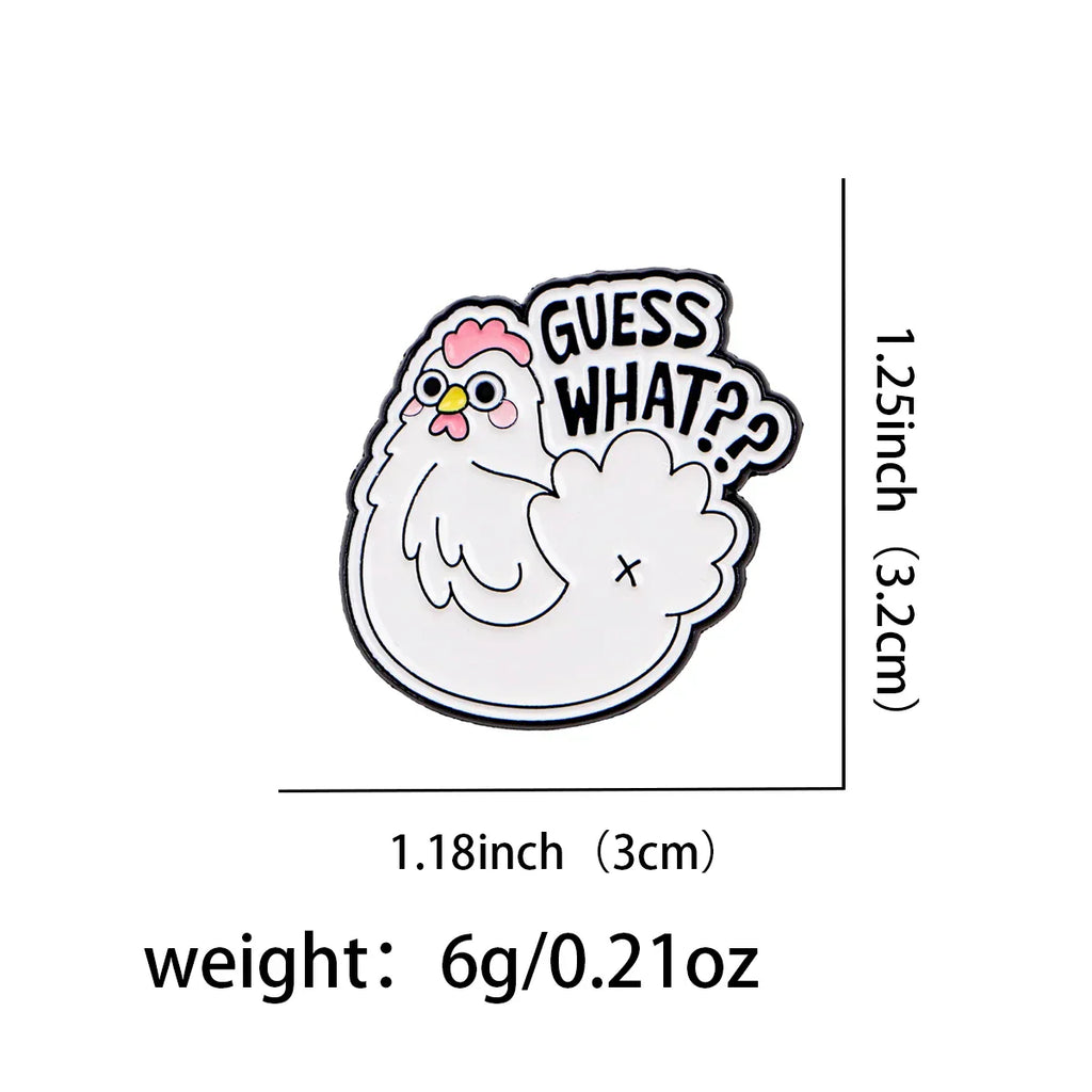 Guess Wha?? Chicken Enamel Pin 1